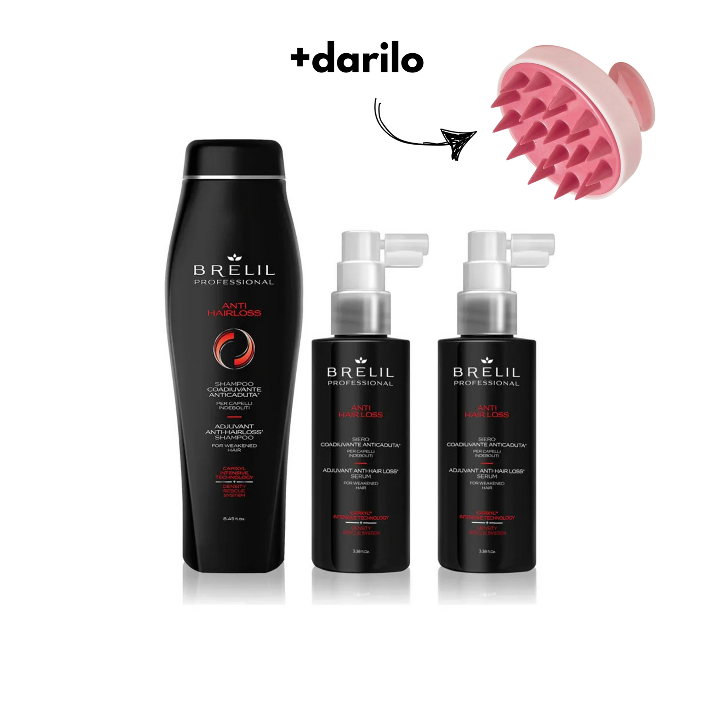 Brelil set Hairloss proti izpadanju las - šampon + 2x serum + darilo