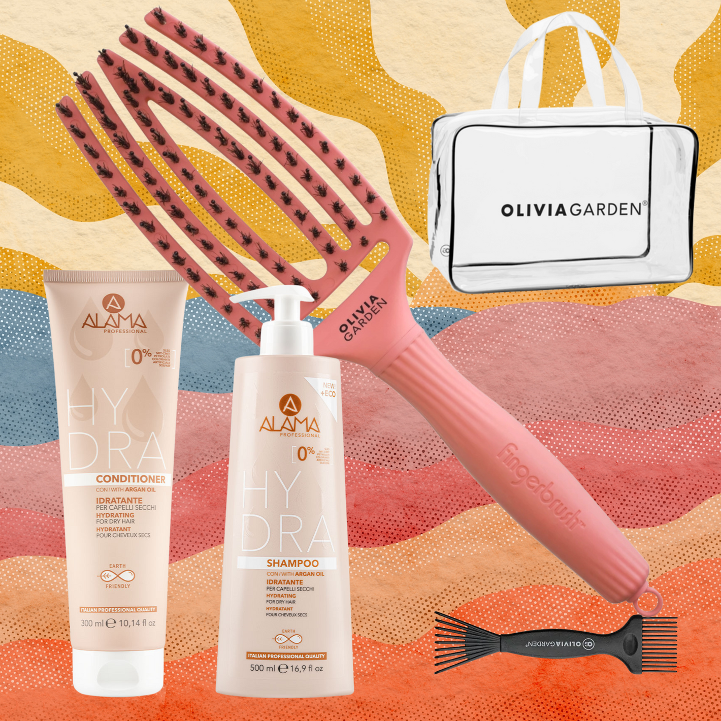 Olivia Garden x Alama Hydra - set za nego suhih las