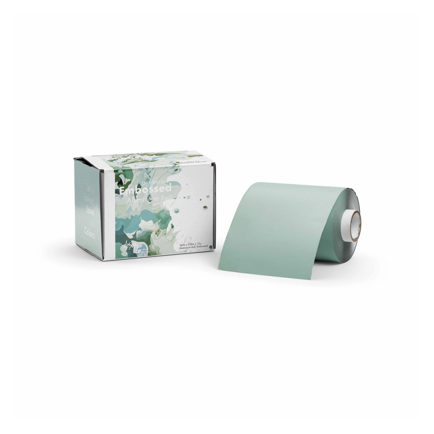 Bratt Embossed folija za pramena (8858) 12cm X 100m - Mint zelena