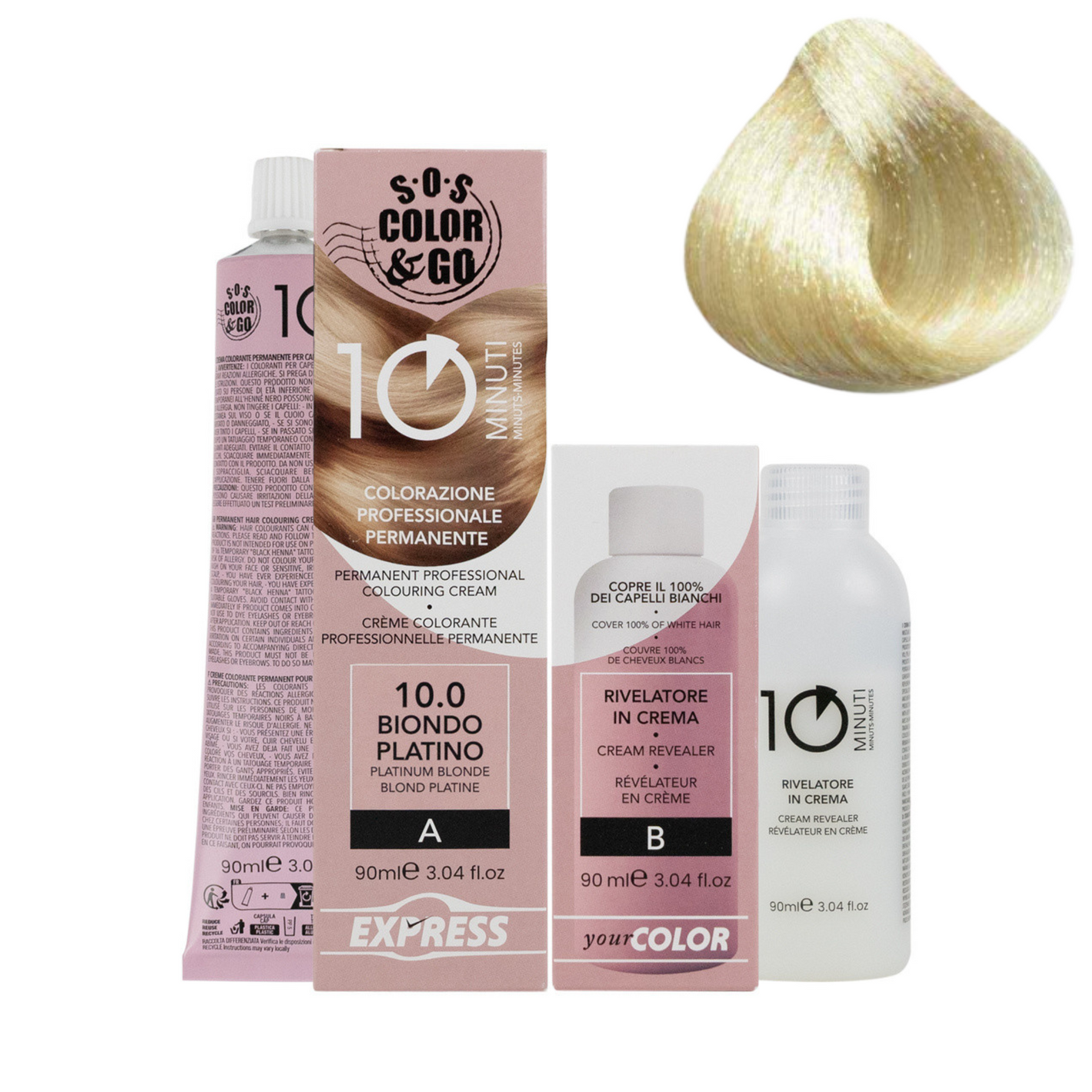 Alama S.o.s. Color&Go 10 minutna barva - platinasto blond 10.0