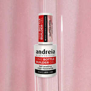 Adreia Professional One Bottle Builder Gel 3 in 1 Glitter Pink gradini gel 14ml