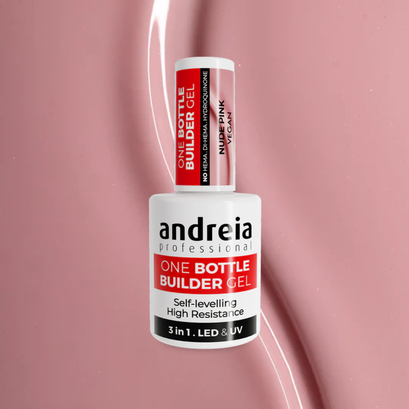 Adreia Professional One Bottle Builder Gel 3 in 1 Nude Pink gradini gel 14ml