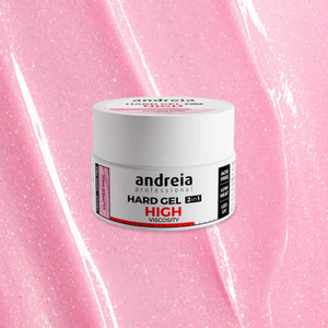 Andreia Hard Gel High Viscosity Glitter Pink gradilni gel za nohte 22g