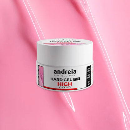 Andreia Hard Gel High Viscosity Pink gradilni gel za nohte 22g