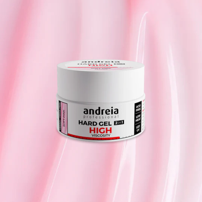 Andreia Hard Gel High Viscosity Soft Pink gradilni gel za nohte 22g