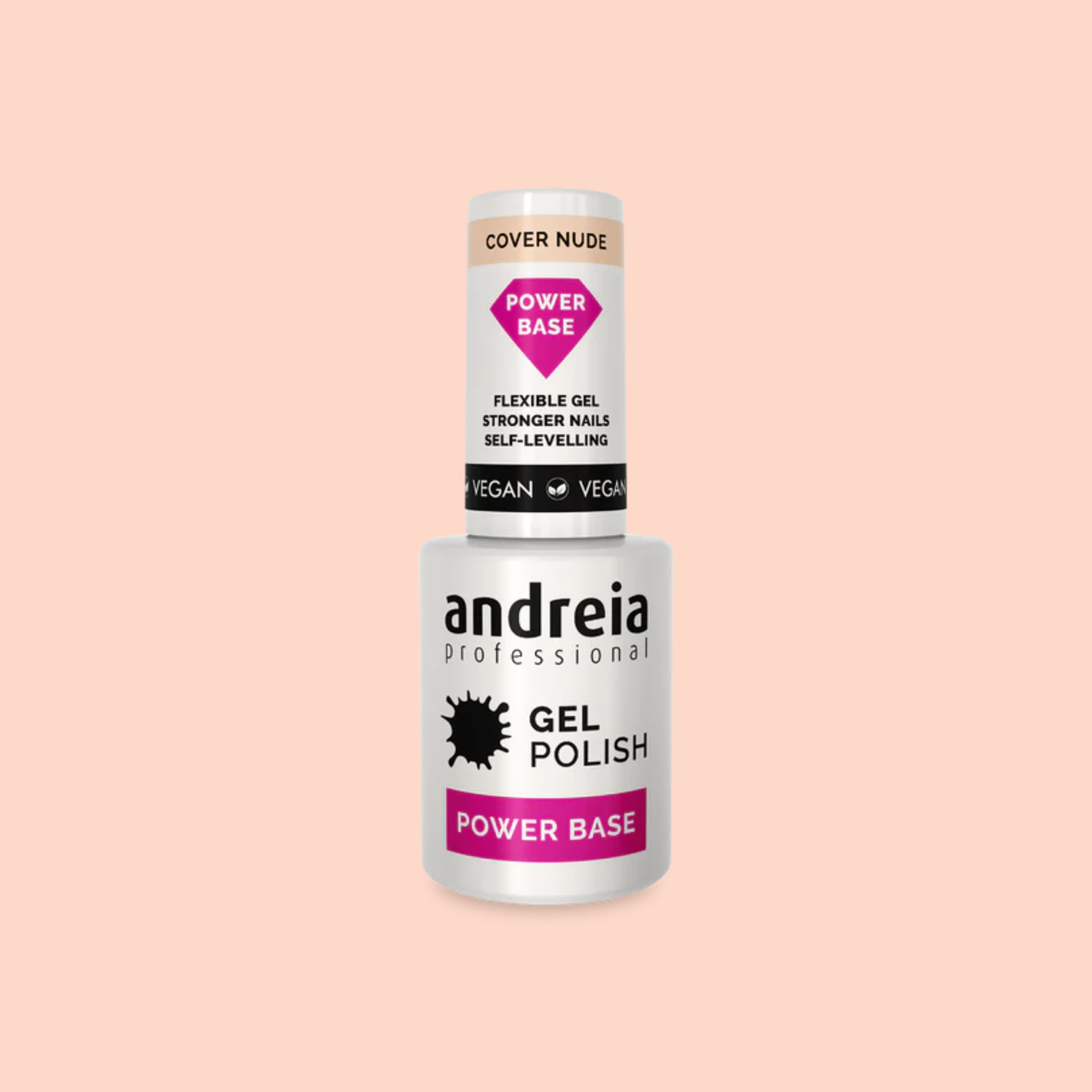Andreia Power Base Cover Nude podlak za gel nohte - izredno močen - prekrivno nude 10,5ml