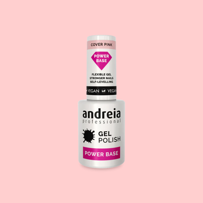 Andreia Power Base Cover Pink podlak za gel nohte - izredno močen - prekrivno roza 10,5ml