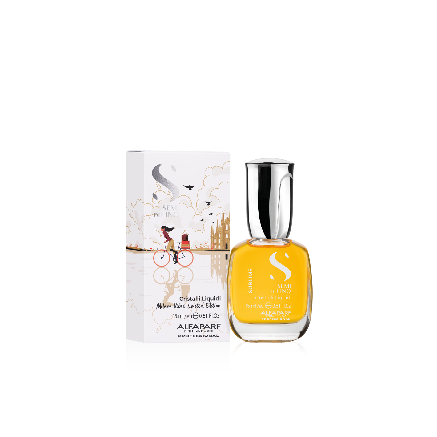 Alfaparf SDL tekoči kristali/olje za lase 15ml - Milano Vibes limited edition White