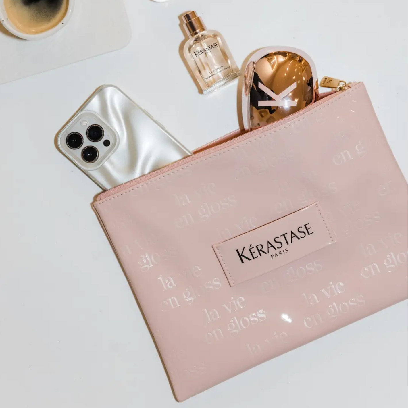 Kerastase Gloss Absolu - kozmetična torbica Pink - darilo