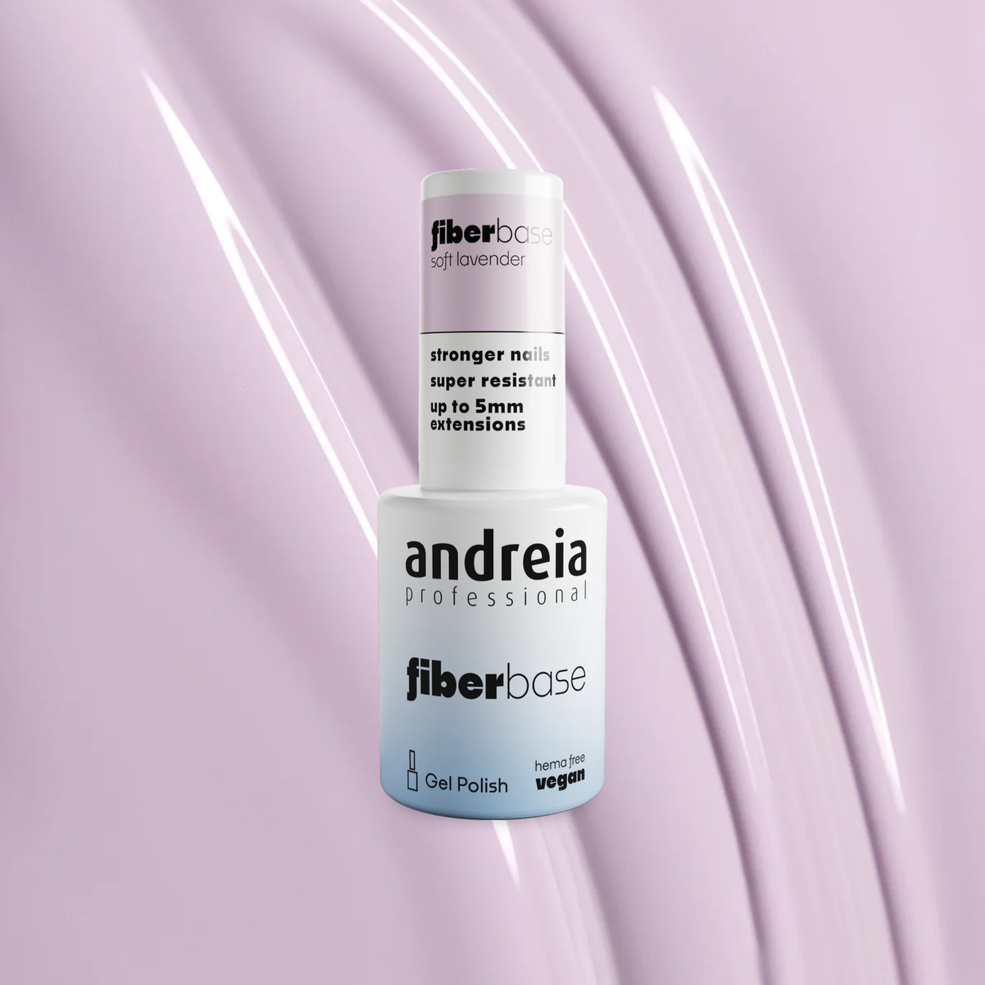 Adreia Professional Fiber Base 05 Soft Lavender podlak s sintetičnimi vlakni za dolgo obstojnost 10,5ml
