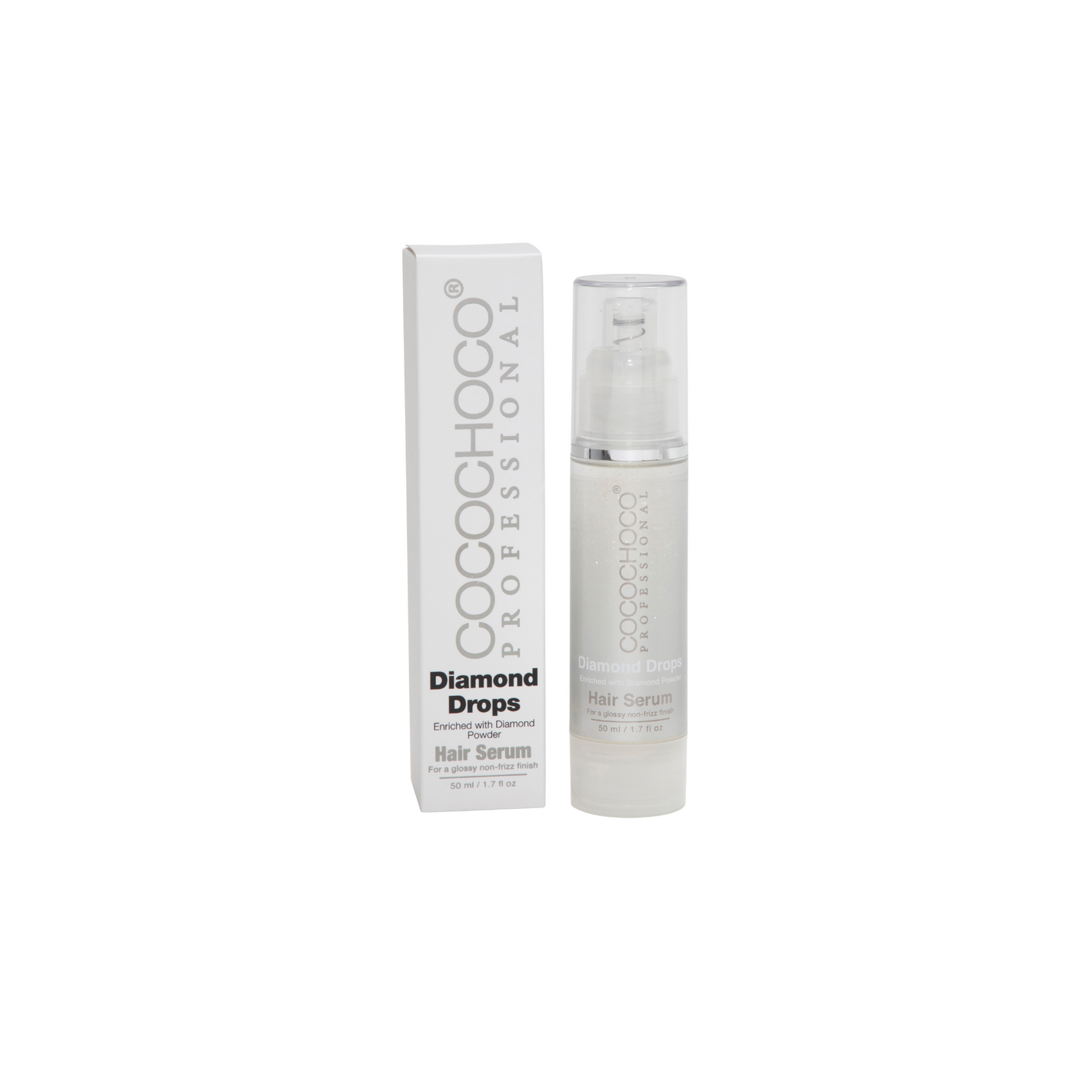 CocoChoco Diamond Drops serum za anti-frizz učinek z diamantnim prahom za lase brez sulfatov 50 ml