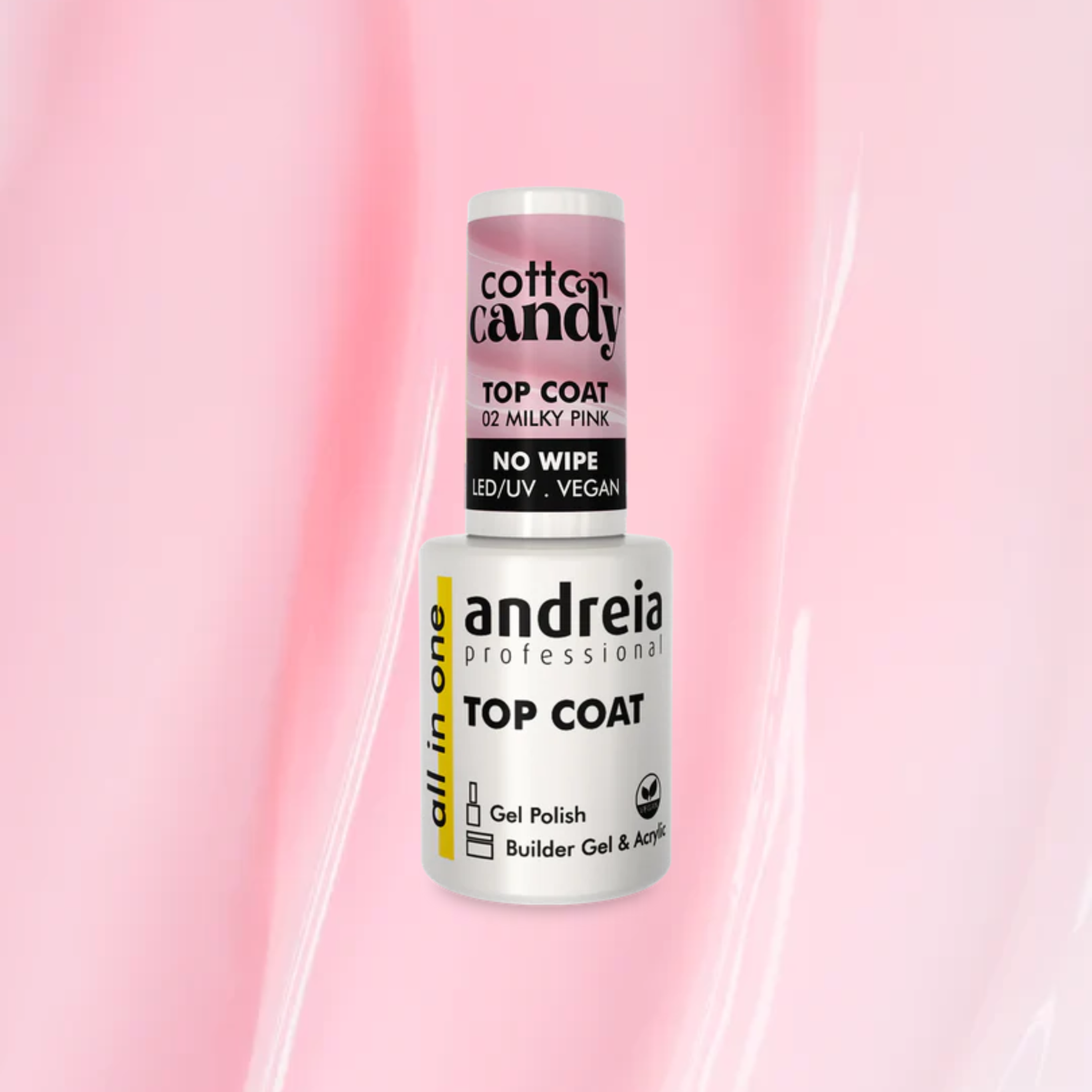 Andreia Cotton candy Top coat - Milky pink 02 - 10,5ml