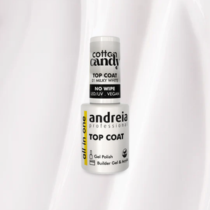 Andreia Cotton candy Top coat - Milky white 01 - 10,5ml