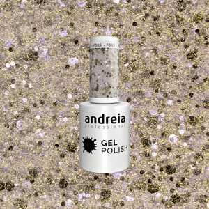 Andreia Gel Polish 254 - Gold and Silver Glitter - permanentni lak za nohte 10,5ml