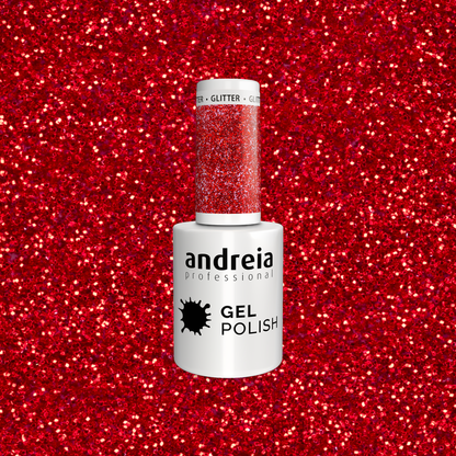 Andreia Gel Polish 261 - Red glitter - permanentni lak za nohte 10,5ml