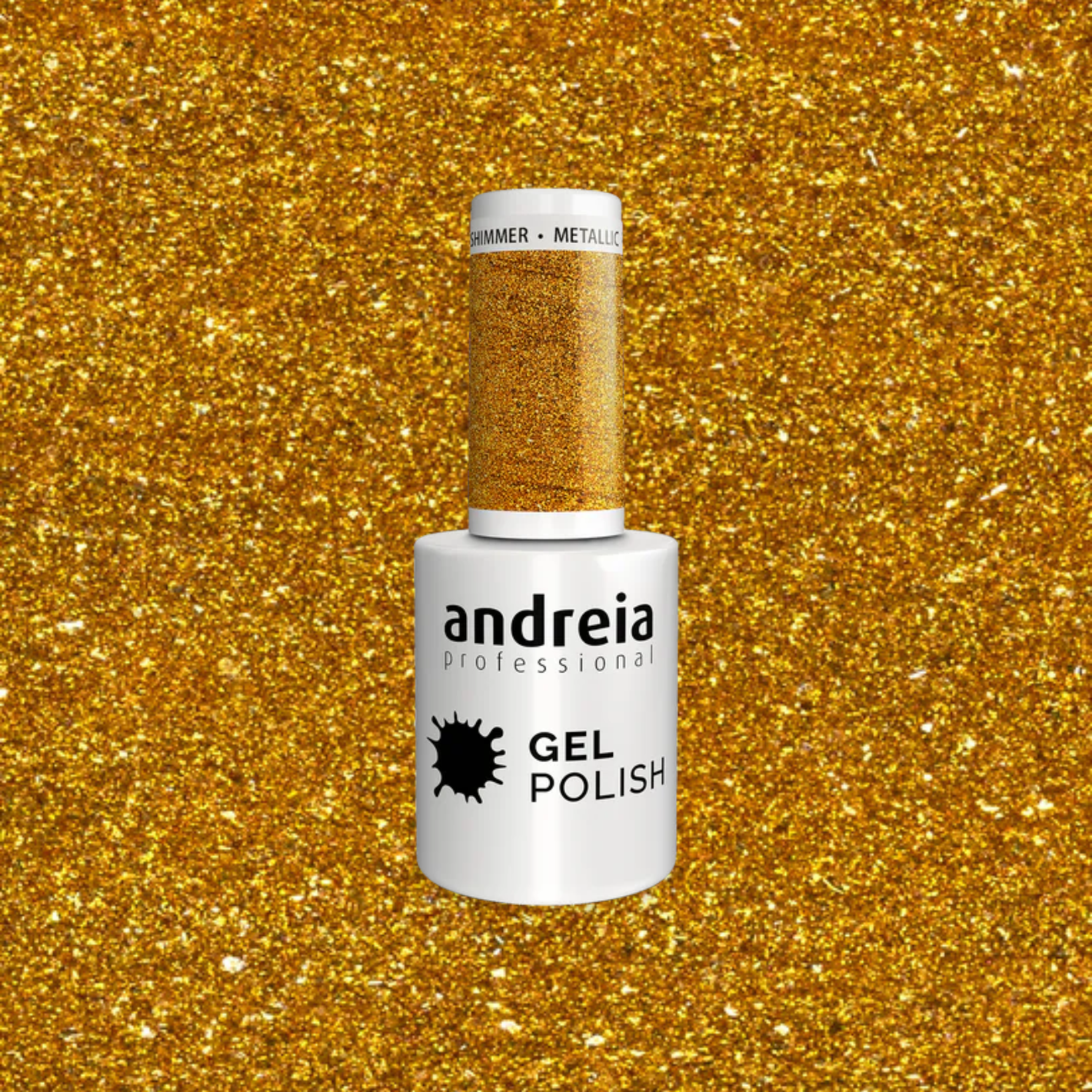 Andreia Gel Polish 281 - Gold glitter - permanentni lak za nohte 10,5ml