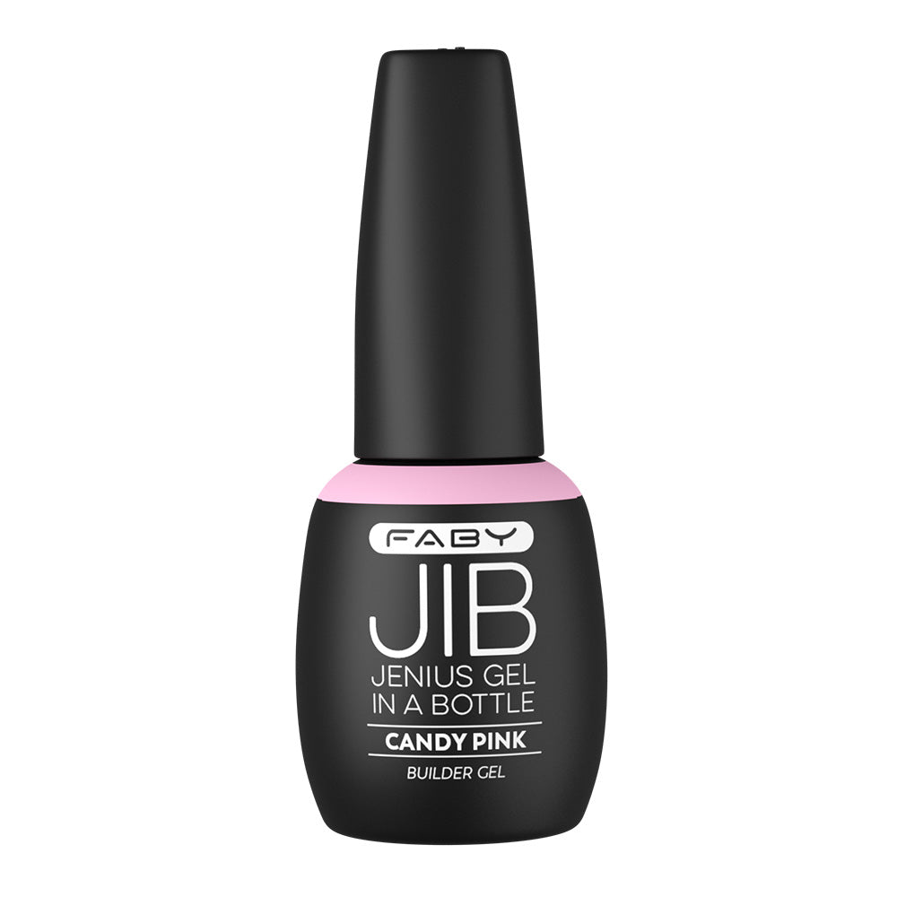 Faby JIB gel za nohte v steklenički s čopičem Candy Pink 15ml