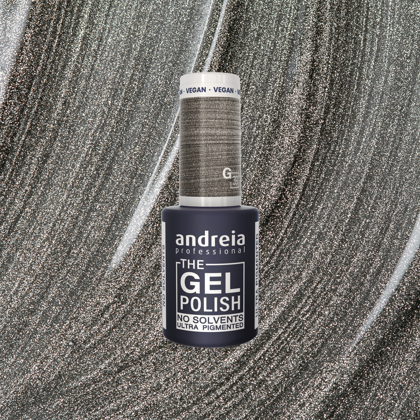 Andreia The Gel Polish G39 - Metallic Silver - veganski permanentni lak za nohte 10,5ml