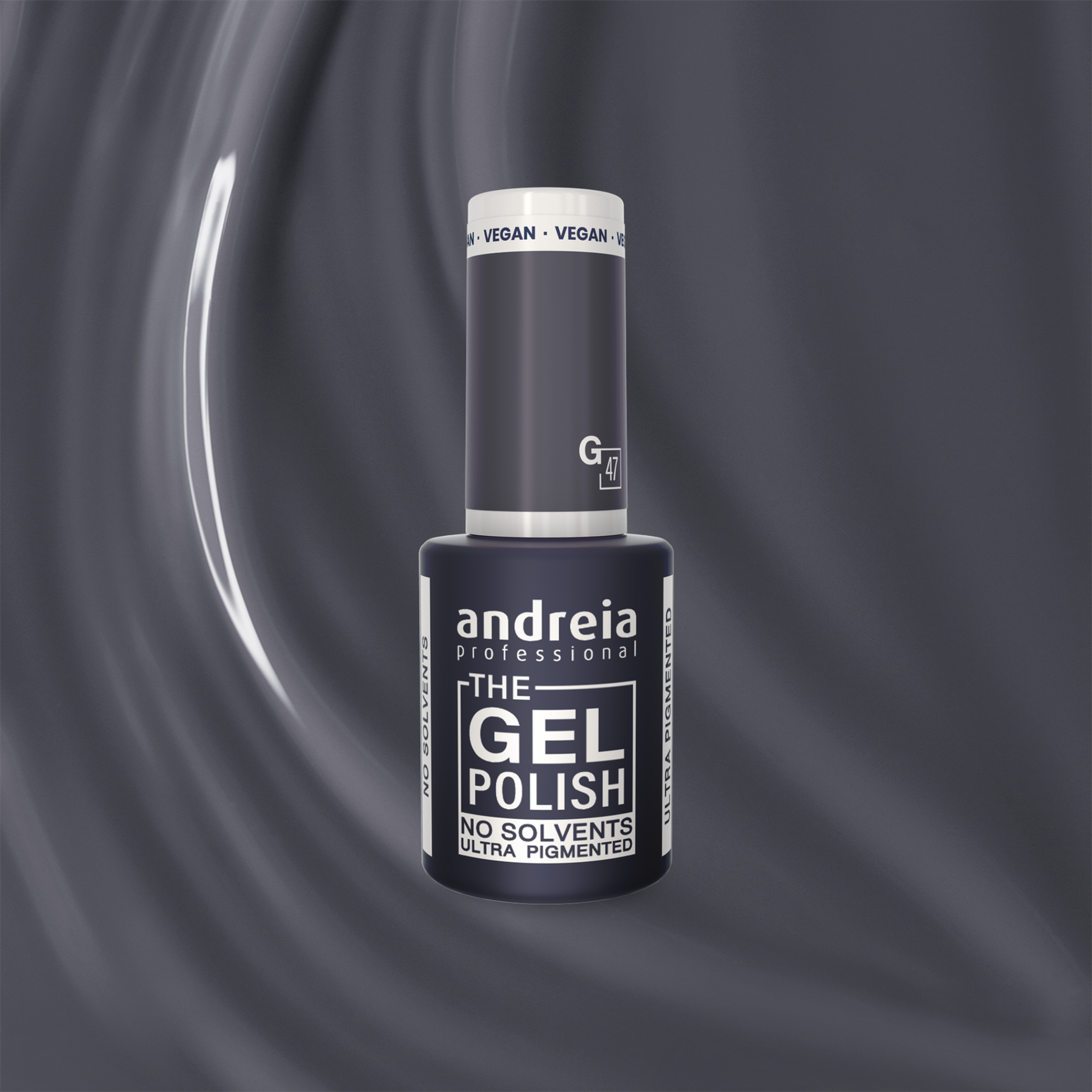 Andreia The Gel Polish G47 -  Dark grey - veganski permanentni lak za nohte 10,5ml