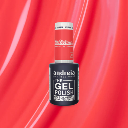 Andreia The Gel Polish DC1 - Bright Neon Coral - veganski permanentni lak za nohte 10,5ml