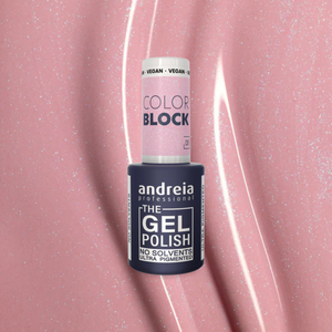 Andreia The Gel Polish CB1 - Baby pink with blue shimmer - veganski permanentni lak za nohte 10,5ml