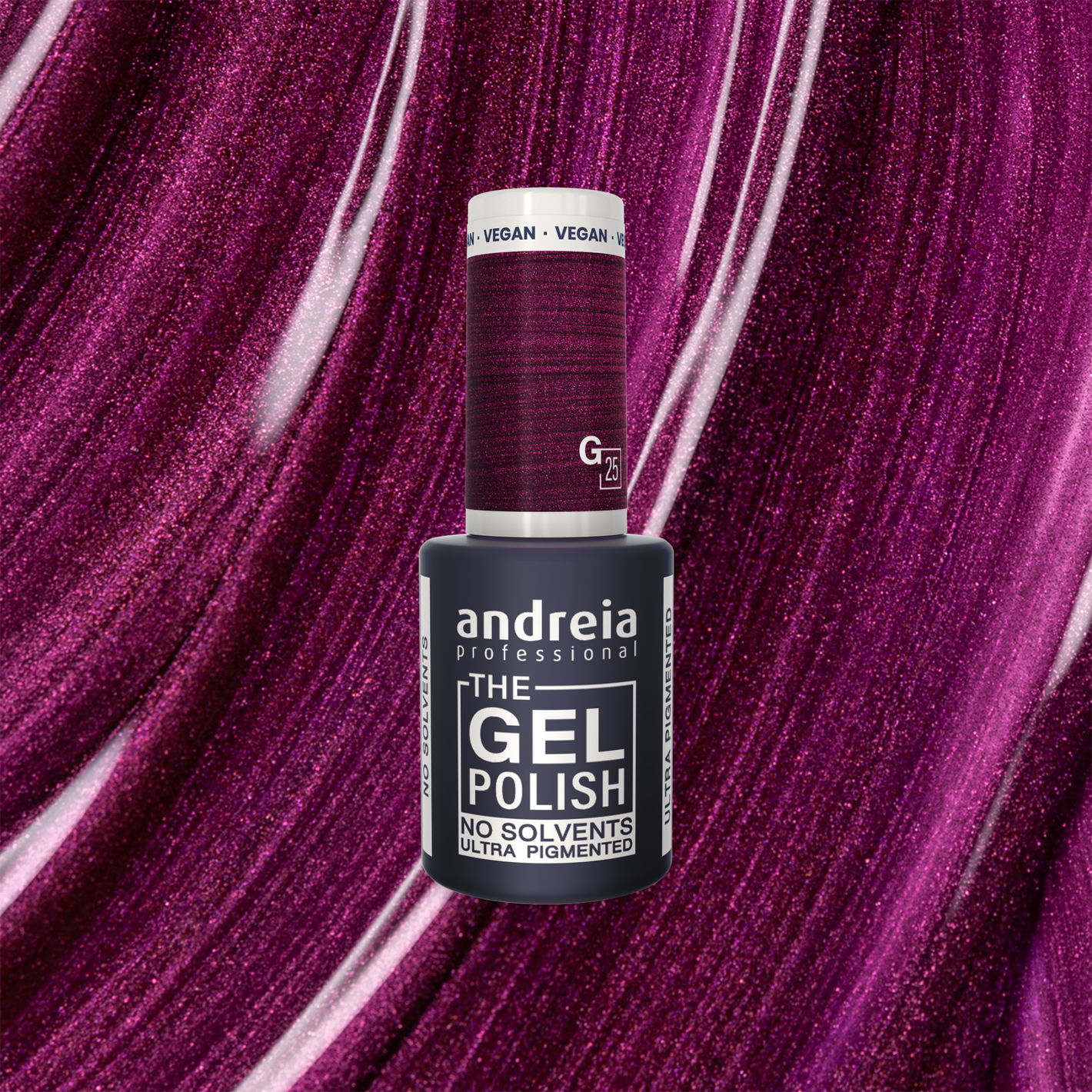 Andreia The Gel Polish G25 - Metallic Purple - veganski permanentni lak za nohte 10,5ml