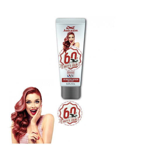 Hairgum Sixty´s barvni preliv za lase 60ml - only red