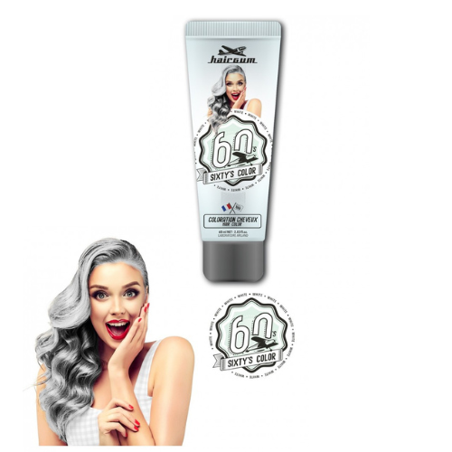 Hairgum Sixty´s barvni preliv za lase 60ml - white