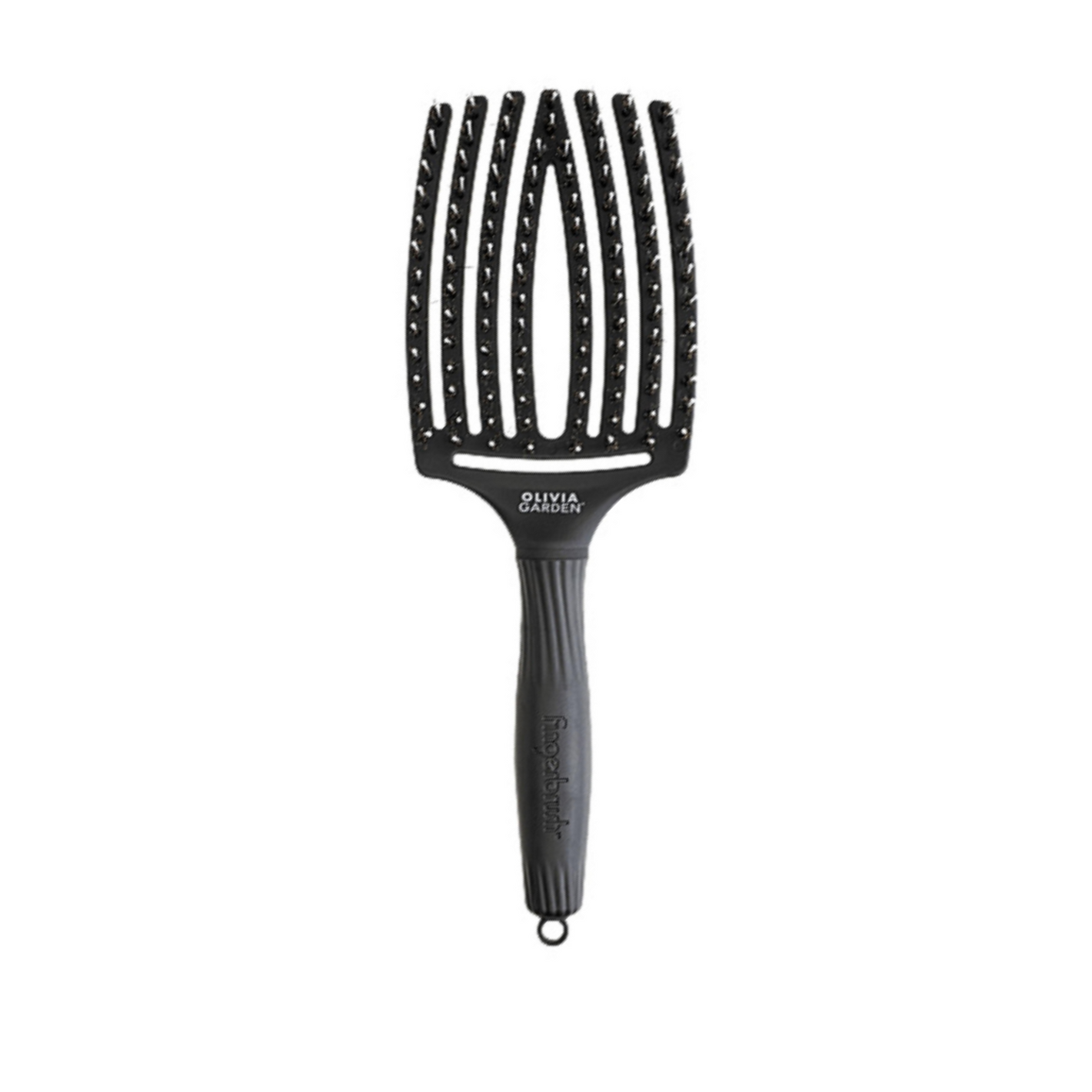 Olivia Garden Fingerbrush Combo L krtača za lase - črna