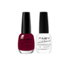 Faby lak 2kos -  rdeča + nourishing base