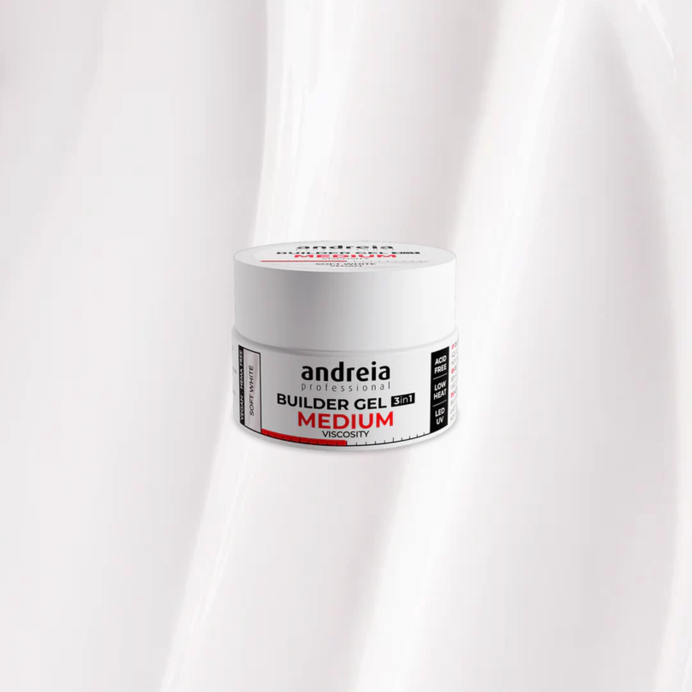 Andreia Builder Gel Medium Viscosity Soft White gradilni gel za nohte 22gr