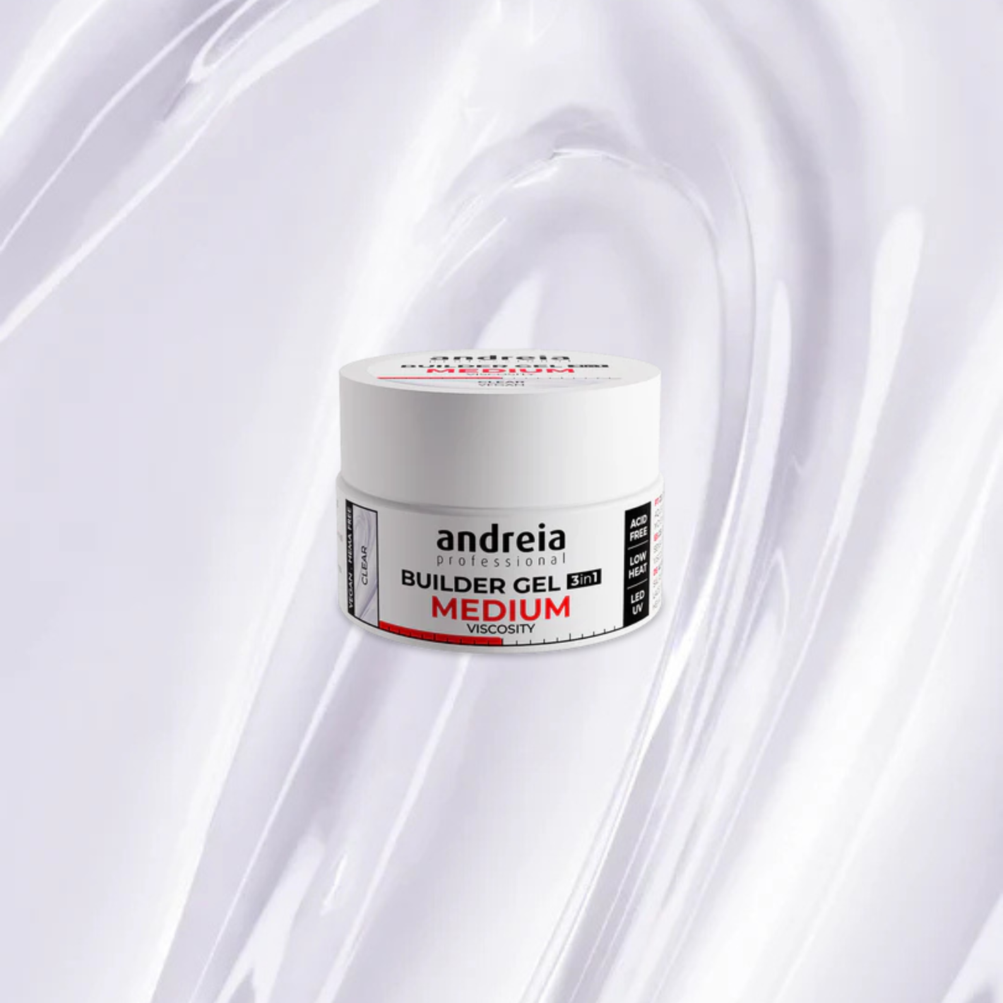 Andreia builder gel Medium viscosity - Clear gradilni gel za nohte 22gr