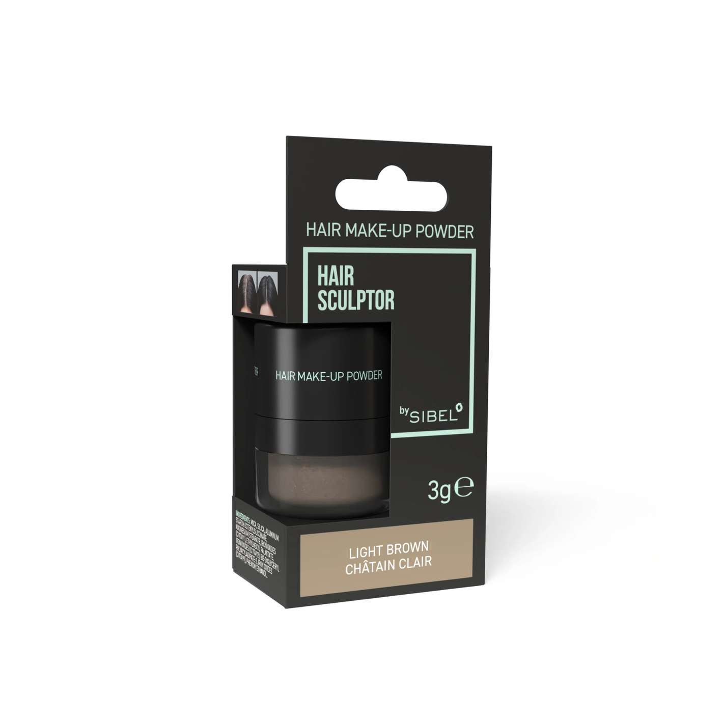 Sibe puder za prekrivanje sivih las in narastka 3g - light brown