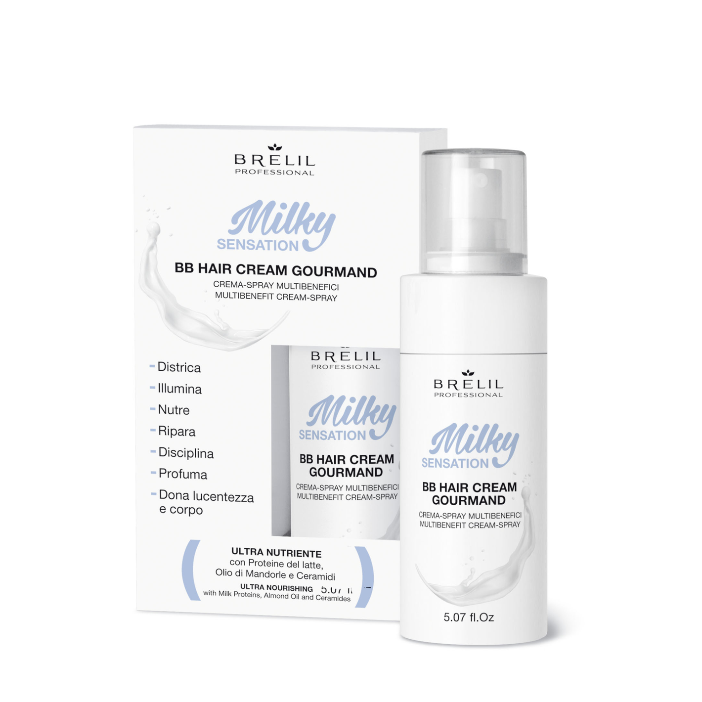 Brelil Milky BB hranilna krema za nego las brez izpiranje 150 ml