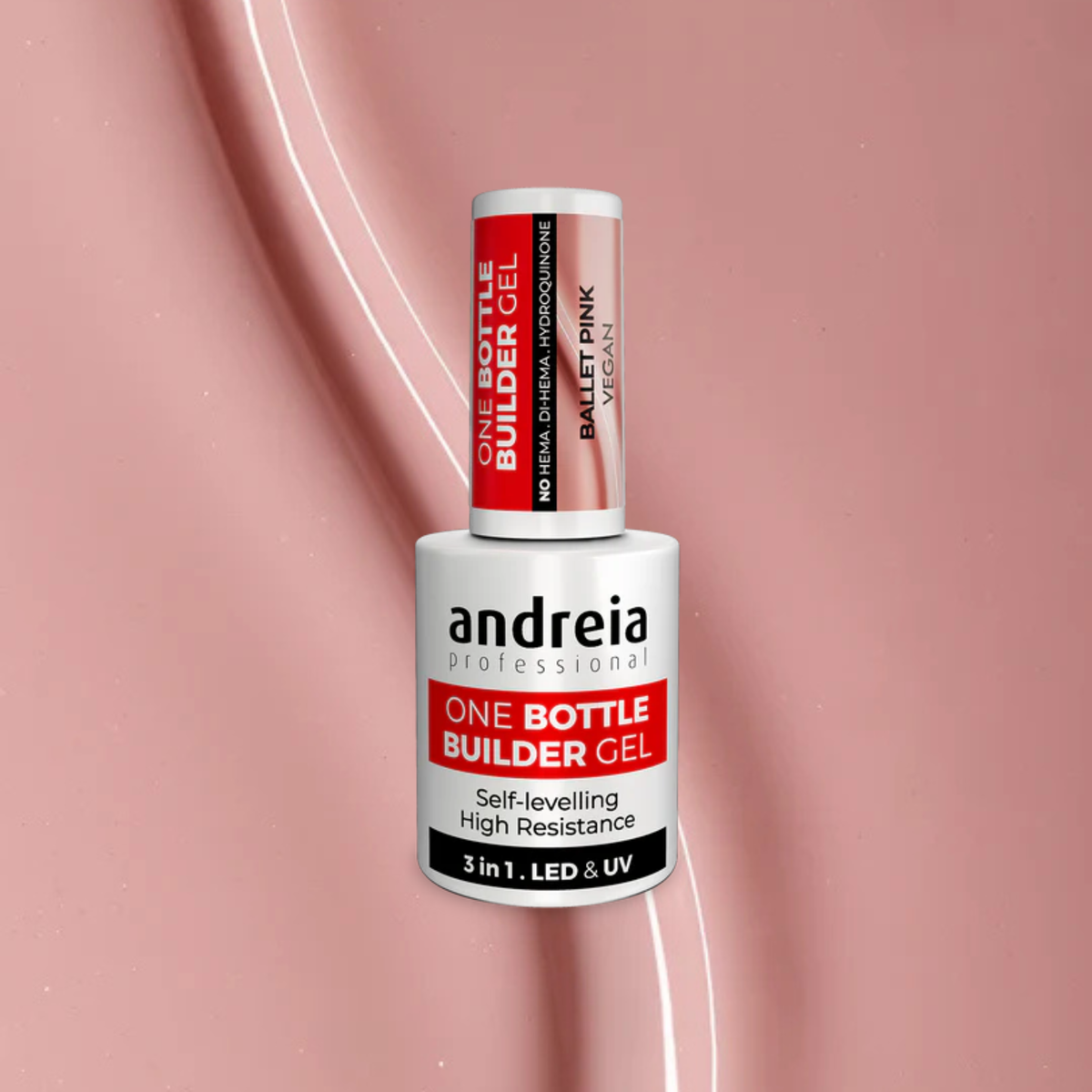 Adreia Professional One Bottle Builder Gel 3 in 1 - Ballet pink gradini gel 14ml
