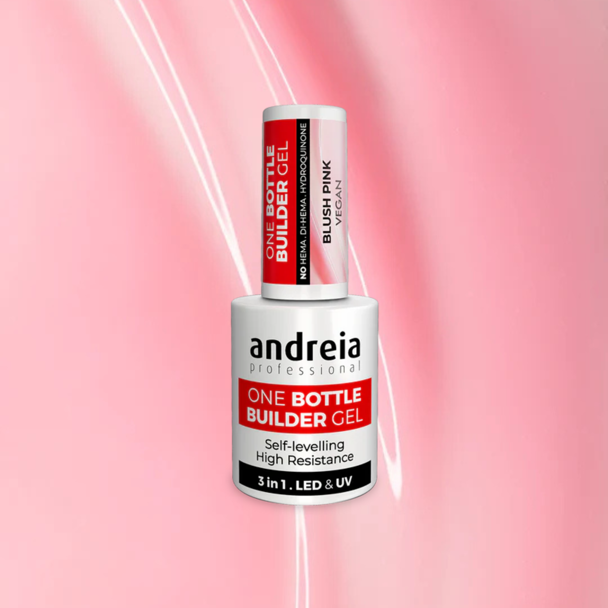 Adreia Professional One Bottle Builder Gel 3 in 1 - Blush pink gradini gel 14ml