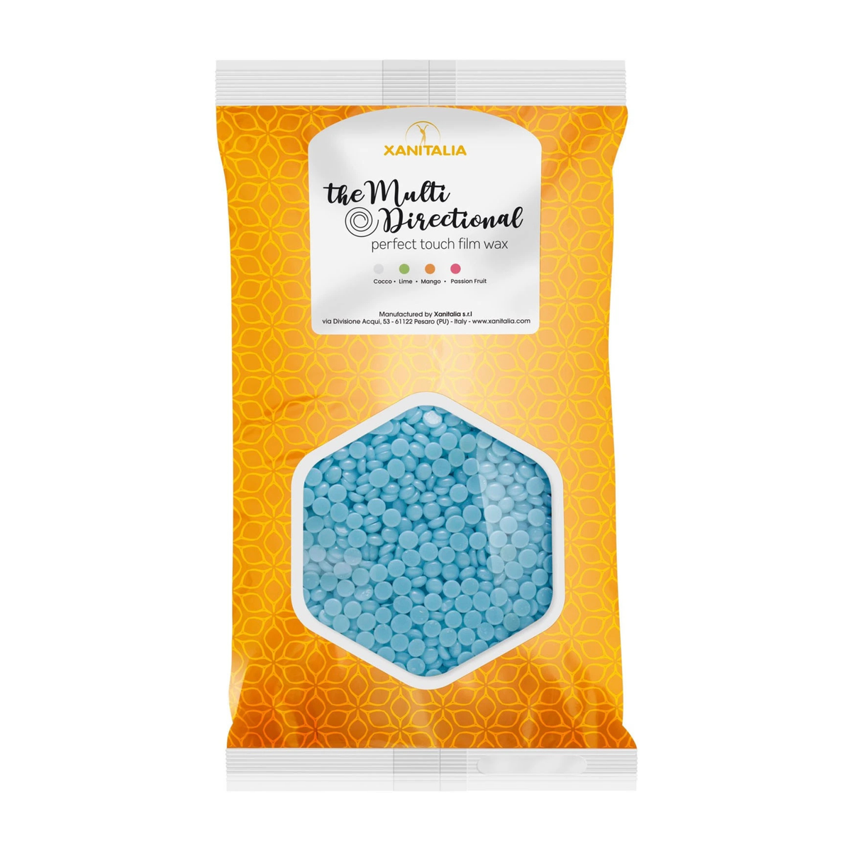 Xan vosek za depilacijo v granulah - Caribbean Light Blue 1000g