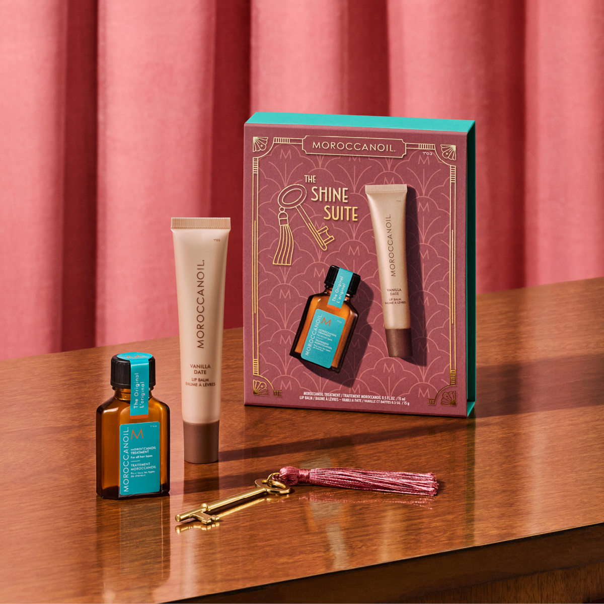 Moroccanoil Stocking Stuffer duo set olje in lip gloss- Vanilla