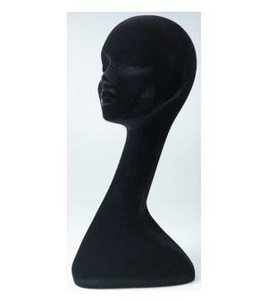 Velour/pliš stiropor glava - ženska dolg vrat