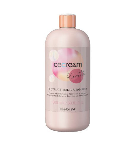 Inebrya Ice cream Keratin šampon za obnovo las 1000ml