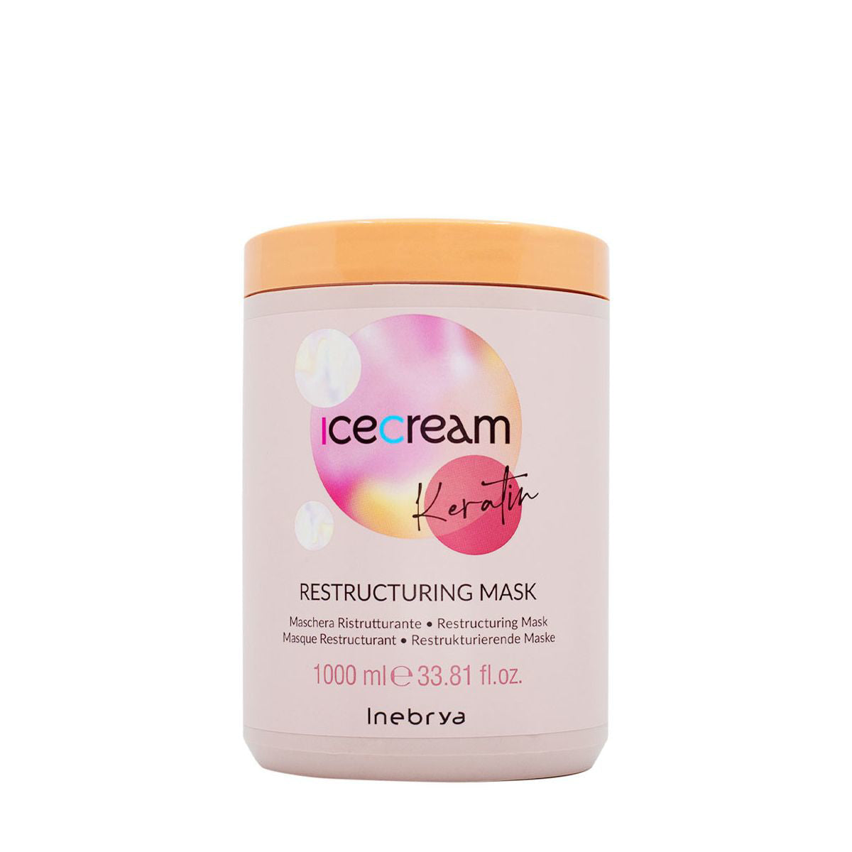 Inebrya Ice cream Keratin maska za obnovo las s keratinom 1000ml