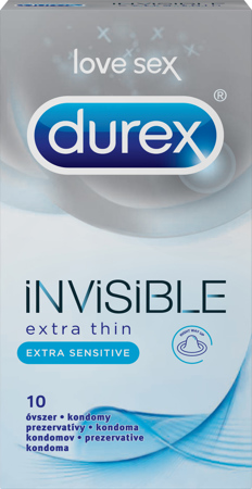 Durex kondomi Invisible Extra Thin 10kos